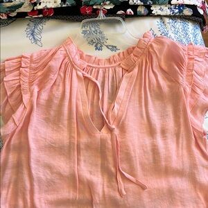 Elegant Pink Ruffled Women's Top